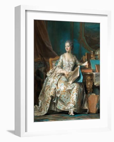 Portrait of the Marquise De Pompadour (1721-176)-Maurice Quentin de La Tour-Framed Giclee Print