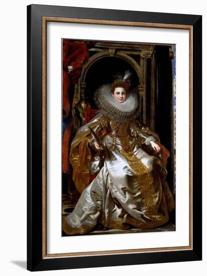 Portrait of the Marquise Maria Serra Pallavicino (Oil on Canvas, 1606)-Peter Paul Rubens-Framed Giclee Print