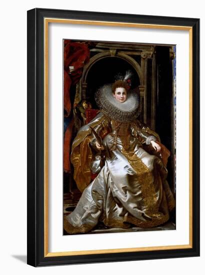 Portrait of the Marquise Maria Serra Pallavicino (Oil on Canvas, 1606)-Peter Paul Rubens-Framed Giclee Print