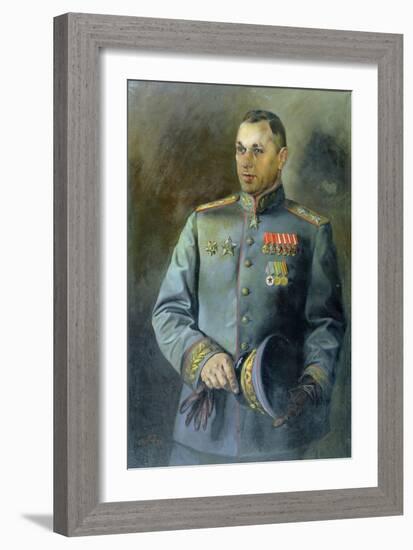 Portrait of the Marshal of the Soviet Union and Poland, Konstantin Rokossovsky-Vassily Nikolayevich Yakovlev-Framed Giclee Print