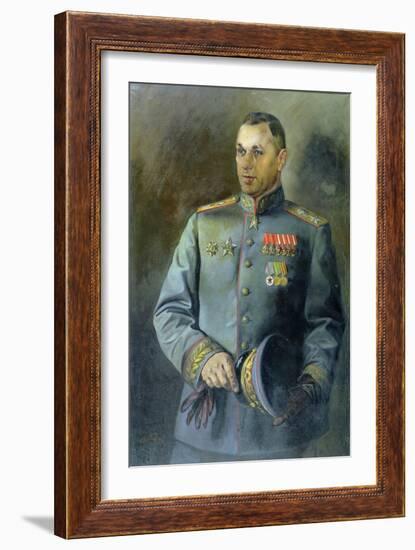 Portrait of the Marshal of the Soviet Union and Poland, Konstantin Rokossovsky-Vassily Nikolayevich Yakovlev-Framed Giclee Print