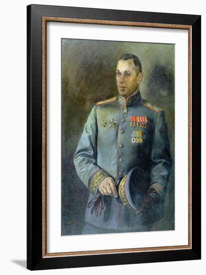 Portrait of the Marshal of the Soviet Union and Poland, Konstantin Rokossovsky-Vassily Nikolayevich Yakovlev-Framed Giclee Print