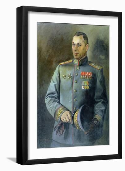 Portrait of the Marshal of the Soviet Union and Poland, Konstantin Rokossovsky-Vassily Nikolayevich Yakovlev-Framed Giclee Print