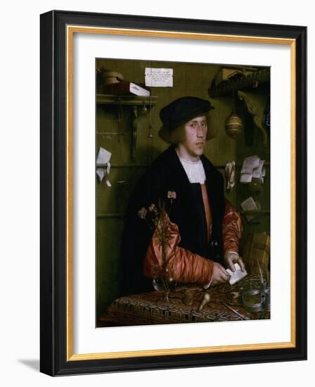 Portrait of the Merchant George Gisze, 1532-Hans Holbein the Younger-Framed Giclee Print