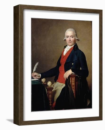 Portrait of the Minister Gaspard Meyer - Oil on Canvas, 1795-Jacques Louis David-Framed Giclee Print