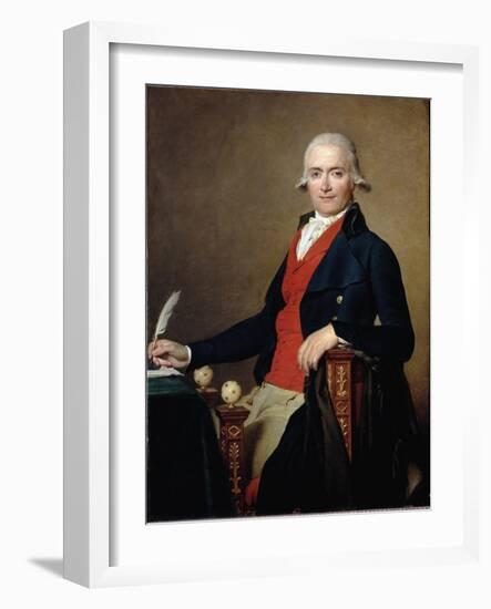 Portrait of the Minister Gaspard Meyer - Oil on Canvas, 1795-Jacques Louis David-Framed Giclee Print