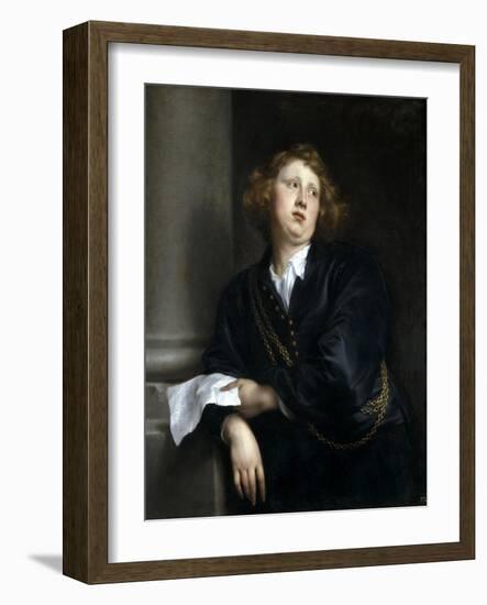 Portrait of the Musician Henricus Liberti, 1627-1632-Sir Anthony Van Dyck-Framed Giclee Print