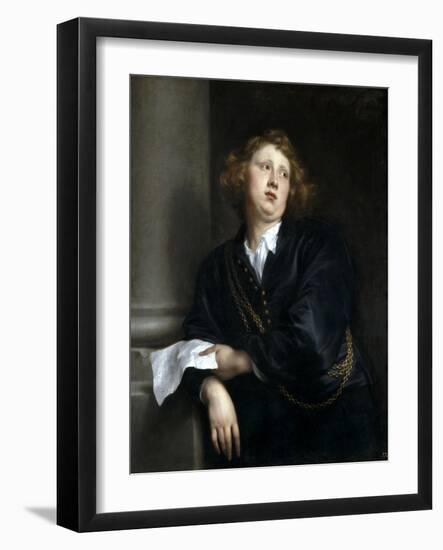 Portrait of the Musician Henricus Liberti, 1627-1632-Sir Anthony Van Dyck-Framed Giclee Print