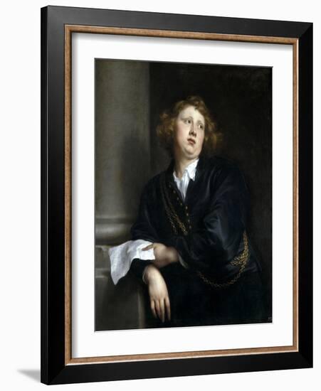 Portrait of the Musician Henricus Liberti, 1627-1632-Sir Anthony Van Dyck-Framed Giclee Print