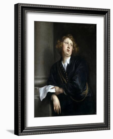 Portrait of the Musician Henricus Liberti, 1627-1632-Sir Anthony Van Dyck-Framed Giclee Print