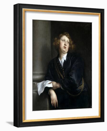 Portrait of the Musician Henricus Liberti, 1627-1632-Sir Anthony Van Dyck-Framed Giclee Print