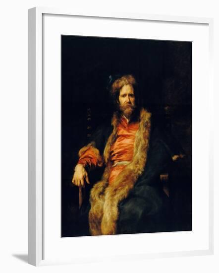 Portrait of the One-Armed Painter Martin Ryckaert-Sir Anthony Van Dyck-Framed Giclee Print