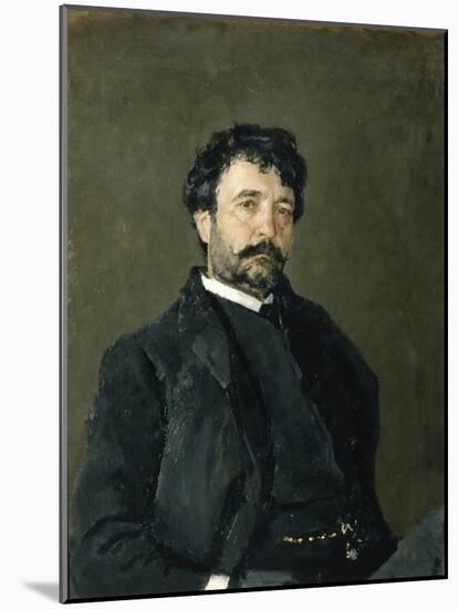 Portrait of the Opera Singer Angelo Masini (1844-192), 1890-Valentin Alexandrovich Serov-Mounted Giclee Print