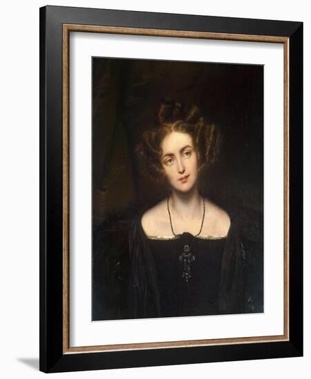 Portrait of the Opera Singer Henriette Sontag, (1806-185), 1831-Paul Hippolyte Delaroche-Framed Giclee Print