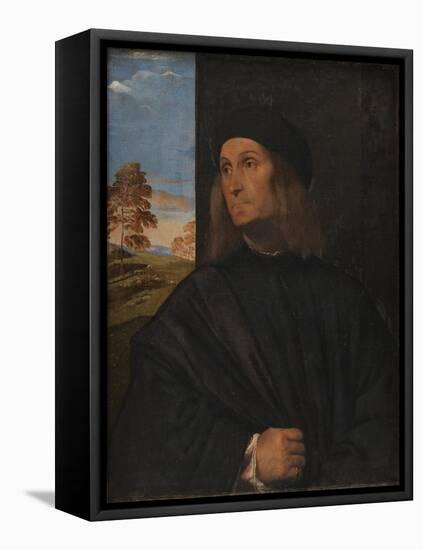 Portrait of the Painter Giovanni Bellini, 1511-1512-Titian (Tiziano Vecelli)-Framed Premier Image Canvas