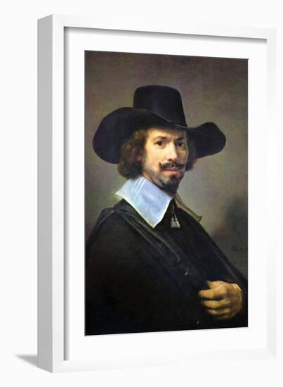 Portrait of the Painter Hendricks Martensz Sorgh-Rembrandt van Rijn-Framed Art Print