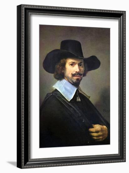 Portrait of the Painter Hendricks Martensz Sorgh-Rembrandt van Rijn-Framed Art Print