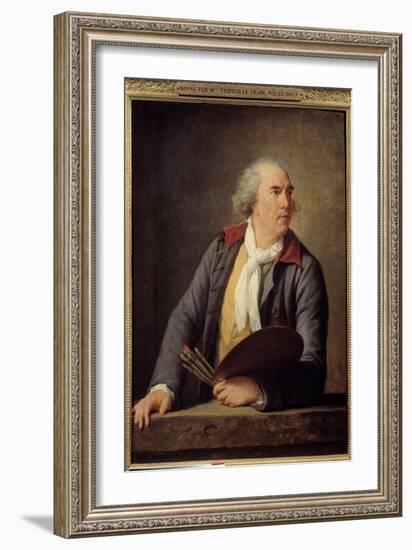 Portrait of the Painter Hubert Robert (1733-1808), 1788 (Oil on Wood)-Elisabeth Louise Vigee-LeBrun-Framed Giclee Print