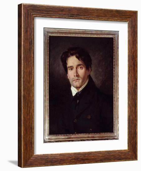 Portrait of the Painter Louis Riesener (1808-1878) Painting by Eugene Delacroix (1798-1863) 1835 Su-Ferdinand Victor Eugene Delacroix-Framed Giclee Print