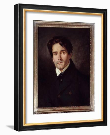 Portrait of the Painter Louis Riesener (1808-1878) Painting by Eugene Delacroix (1798-1863) 1835 Su-Ferdinand Victor Eugene Delacroix-Framed Giclee Print