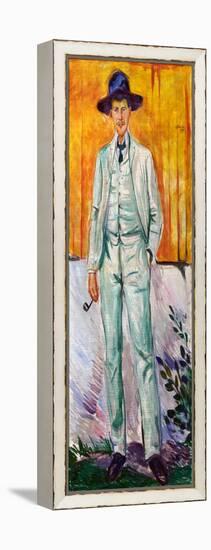 Portrait of the Painter Ludvig Karsten, 1905 (Oil on Canvas)-Edvard Munch-Framed Premier Image Canvas