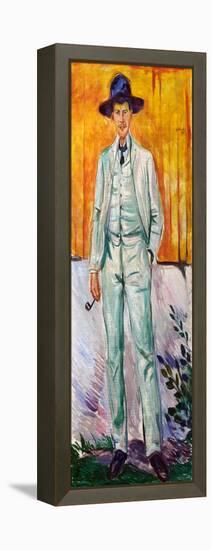 Portrait of the Painter Ludvig Karsten, 1905 (Oil on Canvas)-Edvard Munch-Framed Premier Image Canvas