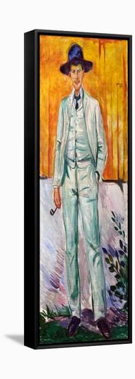 Portrait of the Painter Ludvig Karsten, 1905 (Oil on Canvas)-Edvard Munch-Framed Premier Image Canvas