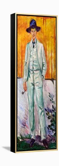 Portrait of the Painter Ludvig Karsten, 1905 (Oil on Canvas)-Edvard Munch-Framed Premier Image Canvas