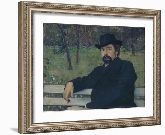 Portrait of the Painter Nikolai Alexandrovich Yaroshenko (1846-189), 1897-Mikhail Vasilyevich Nesterov-Framed Giclee Print