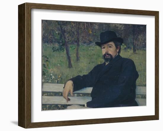 Portrait of the Painter Nikolai Alexandrovich Yaroshenko (1846-189), 1897-Mikhail Vasilyevich Nesterov-Framed Giclee Print