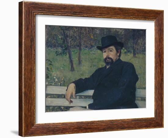 Portrait of the Painter Nikolai Alexandrovich Yaroshenko (1846-189), 1897-Mikhail Vasilyevich Nesterov-Framed Giclee Print