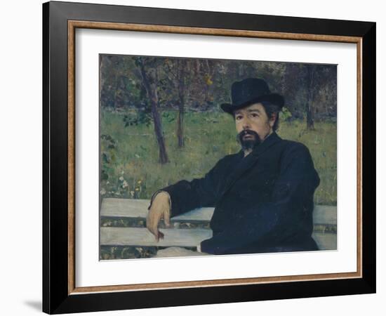 Portrait of the Painter Nikolai Alexandrovich Yaroshenko (1846-189), 1897-Mikhail Vasilyevich Nesterov-Framed Giclee Print