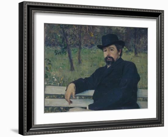 Portrait of the Painter Nikolai Alexandrovich Yaroshenko (1846-189), 1897-Mikhail Vasilyevich Nesterov-Framed Giclee Print