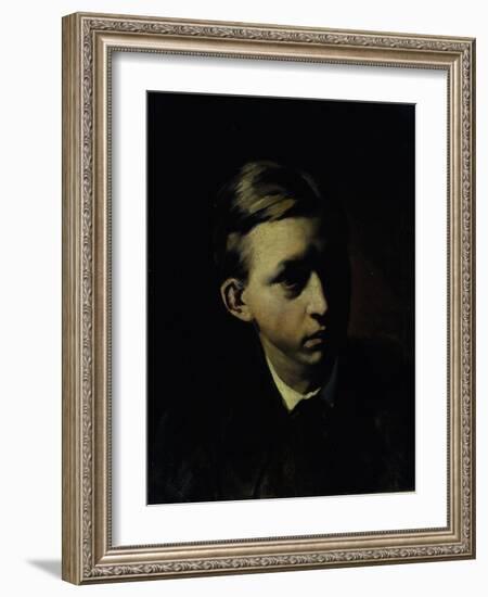 Portrait of the Painter Nikolai Alexeyevich Kasatkin (1859-193), 1876-Vasili Grigoryevich Perov-Framed Giclee Print