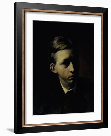 Portrait of the Painter Nikolai Alexeyevich Kasatkin (1859-193), 1876-Vasili Grigoryevich Perov-Framed Giclee Print