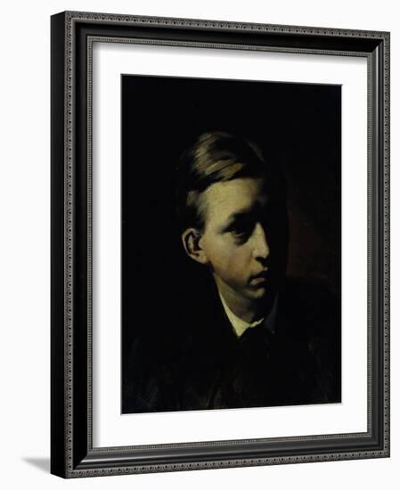 Portrait of the Painter Nikolai Alexeyevich Kasatkin (1859-193), 1876-Vasili Grigoryevich Perov-Framed Giclee Print