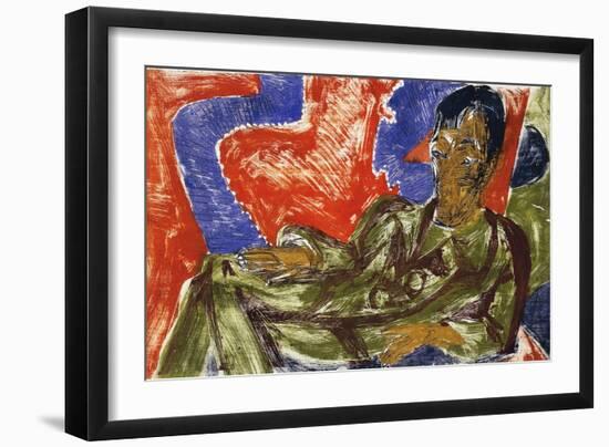 Portrait of the Painter Otto Mueller, 1915-Ernst Ludwig Kirchner-Framed Giclee Print