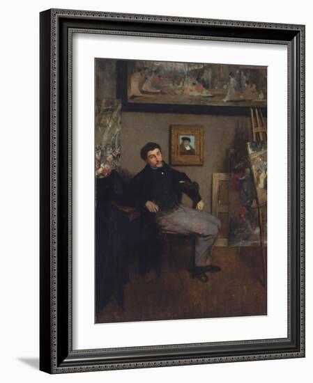 Portrait of the painter Tissot, 1867-8-Edgar Degas-Framed Giclee Print