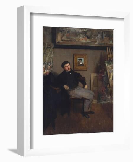 Portrait of the painter Tissot, 1867-8-Edgar Degas-Framed Giclee Print