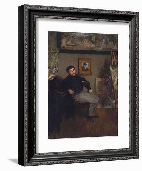 Portrait of the painter Tissot, 1867-8-Edgar Degas-Framed Giclee Print