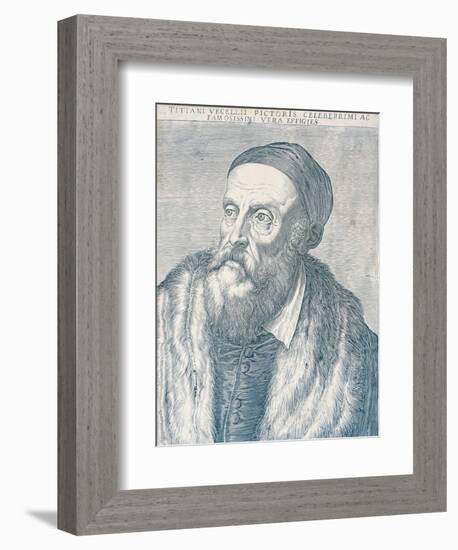 Portrait of the Painter Titian, 1587-Agostino Carracci-Framed Giclee Print