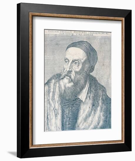 Portrait of the Painter Titian, 1587-Agostino Carracci-Framed Giclee Print