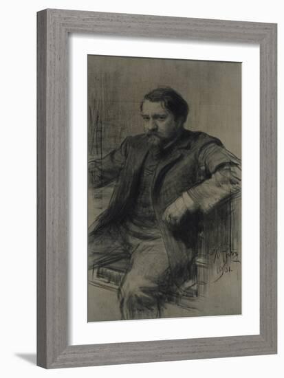 Portrait of the Painter Valentin Alexandrovich Serov (1865-191), 1901-Ilya Yefimovich Repin-Framed Giclee Print