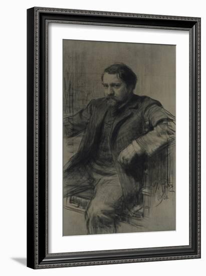 Portrait of the Painter Valentin Alexandrovich Serov (1865-191), 1901-Ilya Yefimovich Repin-Framed Giclee Print