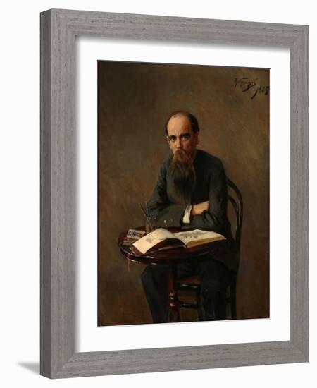 Portrait of the Painter Yefim Yefimovich Volkov (1844-192), 1885-Nikolai Dmitrievich Kuznetsov-Framed Giclee Print