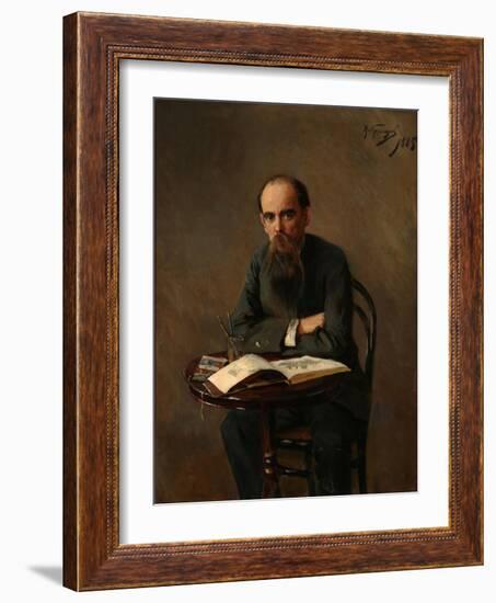 Portrait of the Painter Yefim Yefimovich Volkov (1844-192), 1885-Nikolai Dmitrievich Kuznetsov-Framed Giclee Print