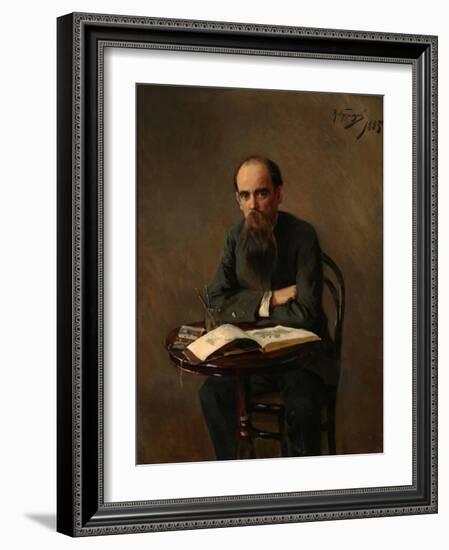 Portrait of the Painter Yefim Yefimovich Volkov (1844-192), 1885-Nikolai Dmitrievich Kuznetsov-Framed Giclee Print