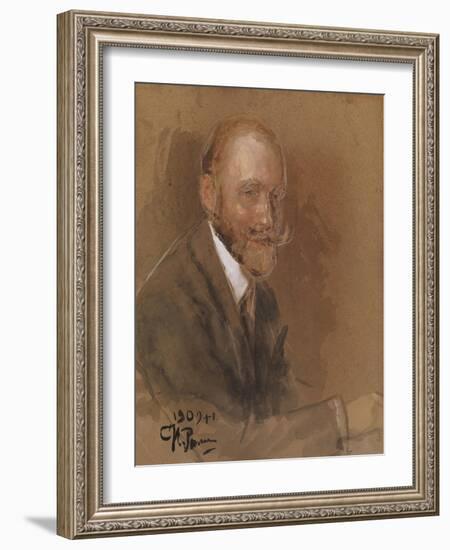 Portrait of the Playwright Prince Vladimir Vladimirovich Bariatinsky (1874-194)-Ilya Yefimovich Repin-Framed Giclee Print