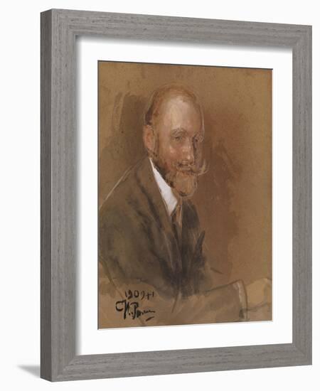 Portrait of the Playwright Prince Vladimir Vladimirovich Bariatinsky (1874-194)-Ilya Yefimovich Repin-Framed Giclee Print