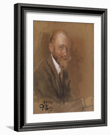 Portrait of the Playwright Prince Vladimir Vladimirovich Bariatinsky (1874-194)-Ilya Yefimovich Repin-Framed Giclee Print